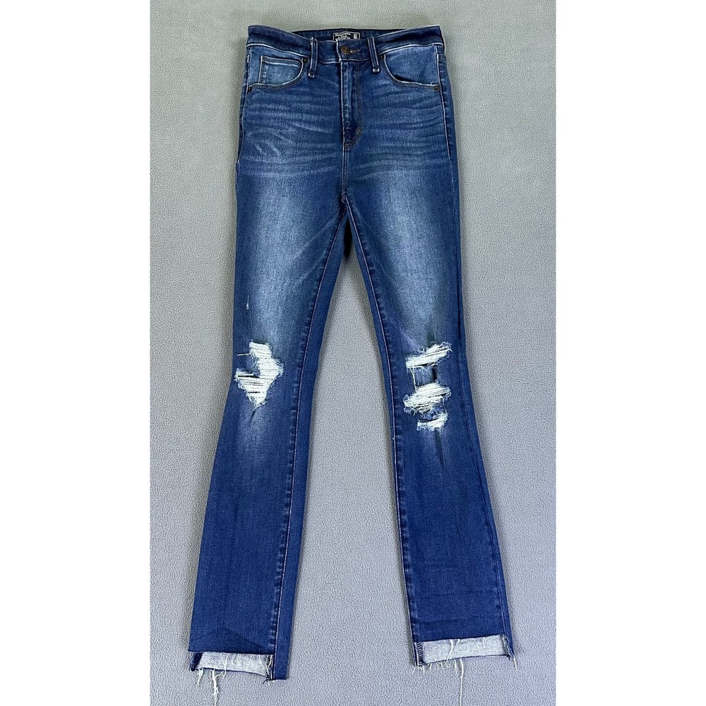 Abercrombie Fitch Jeans Womens 24 Simone High Rise Ankle Distressed Raw Hem Boho